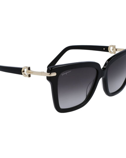 Ferragamo Black Acetate Sunglasses