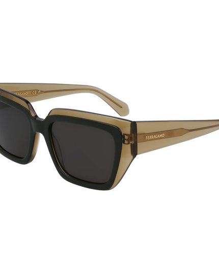 Ferragamo Green Acetate Sunglasses