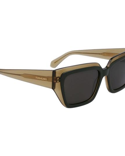 Ferragamo Green Acetate Sunglasses