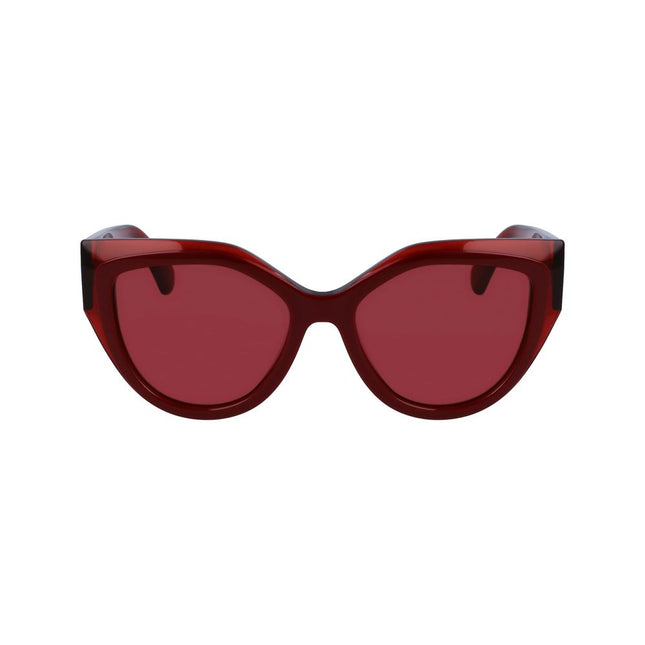 Ferragamo Red Acetate Sunglasses