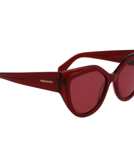 Ferragamo Red Acetate Sunglasses