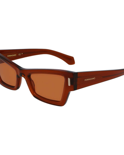 Ferragamo Brown Acetate Sunglasses