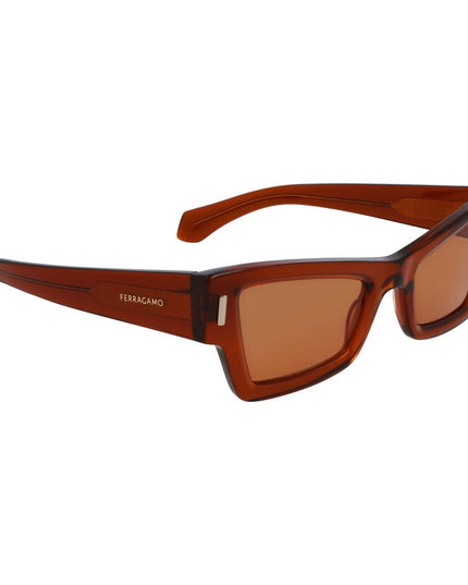 Ferragamo Brown Acetate Sunglasses