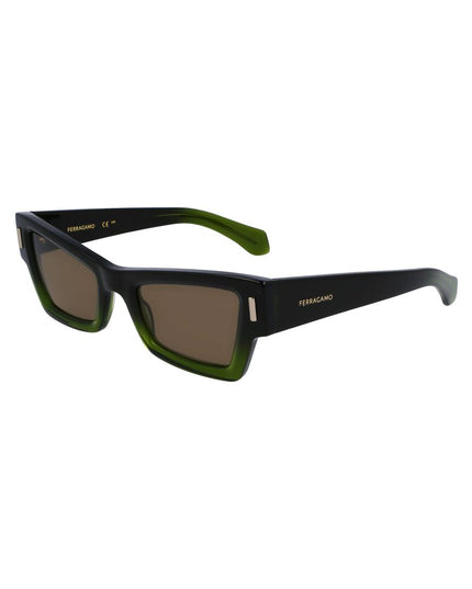 Ferragamo Green Acetate Sunglasses