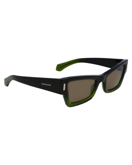 Ferragamo Green Acetate Sunglasses