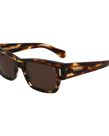 Ferragamo Brown Acetate Sunglasses