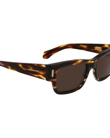 Ferragamo Brown Acetate Sunglasses