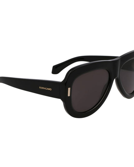 Ferragamo Black Acetate Sunglasses