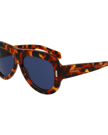 Ferragamo Brown Acetate Sunglasses