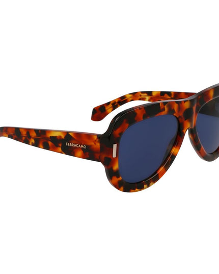 Ferragamo Brown Acetate Sunglasses