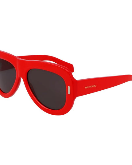Ferragamo Red Acetate Sunglasses