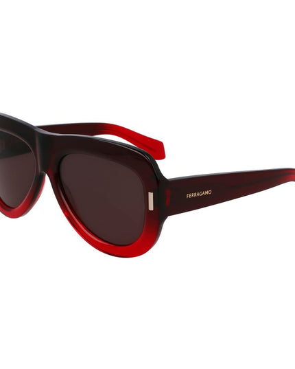 Ferragamo Red Acetate Sunglasses