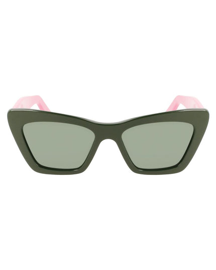 Ferragamo Green Acetate Sunglasses
