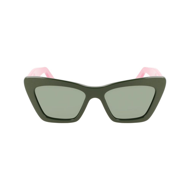 Ferragamo Green Acetate Sunglasses