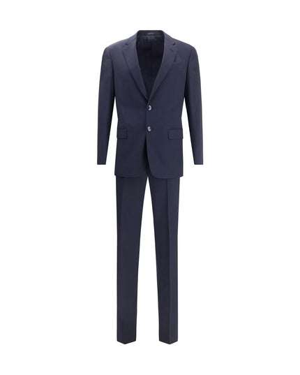 Giorgio Armani Blue Fleece Wool Two-Piece Suit