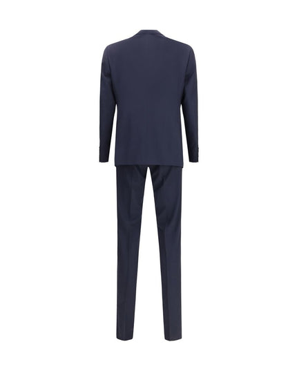 Giorgio Armani Blue Fleece Wool Two-Piece Suit