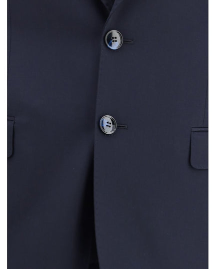 Giorgio Armani Blue Fleece Wool Two-Piece Suit