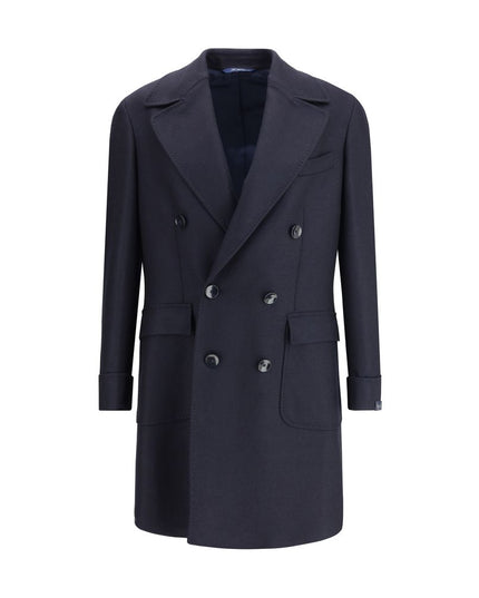 Gi Capri Blue Fleece Wool Coat
