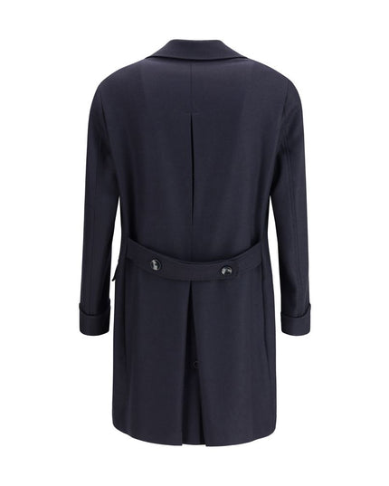 Gi Capri Blue Fleece Wool Coat