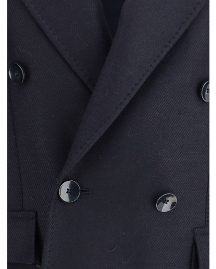 Gi Capri Blue Fleece Wool Coat