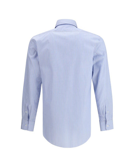 Margiela Blue Cotton Pattern Shirt