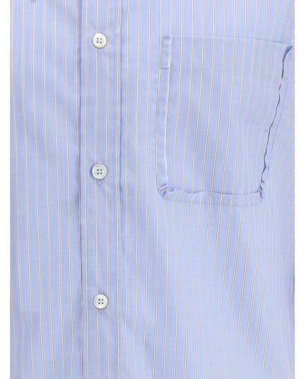 Margiela Blue Cotton Pattern Shirt
