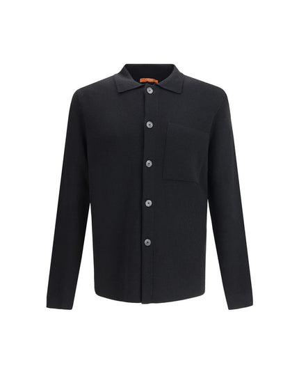 Cruna Black Fleece Wool Coat