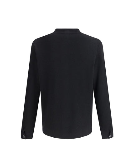 Cruna Black Fleece Wool Coat