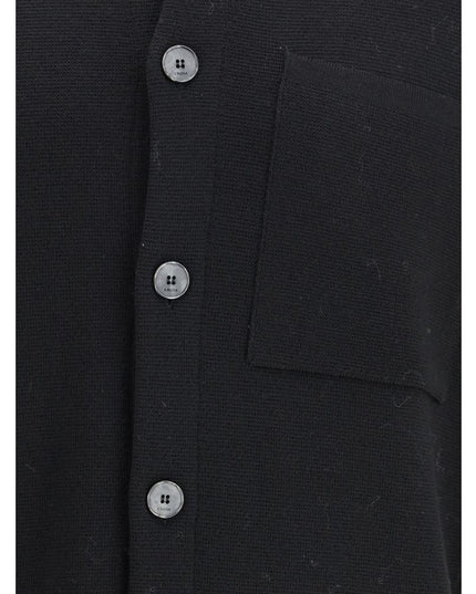 Cruna Black Fleece Wool Coat