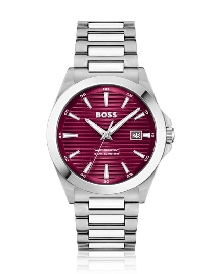 Hugo Boss Gray Stainless Steel Dress Watch