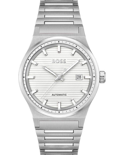 Hugo Boss Gray Stainless Steel Dress Watch