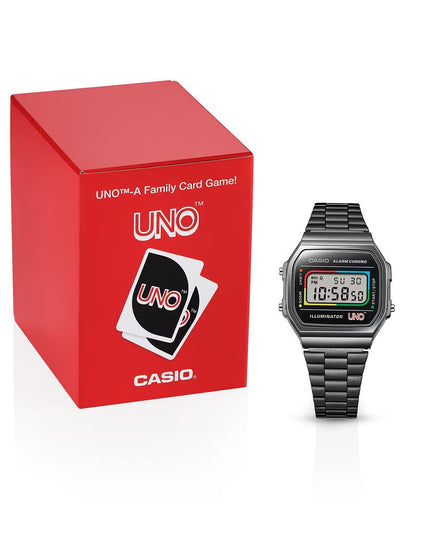 Casio Black Stainless Steel Digital Watch