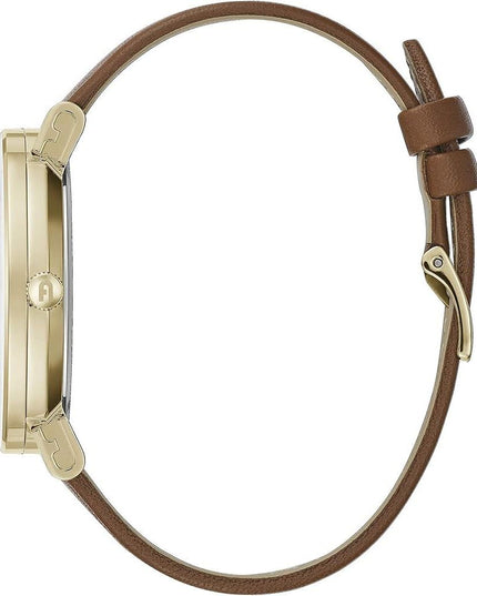 Furla Brown Leather Dress Watch