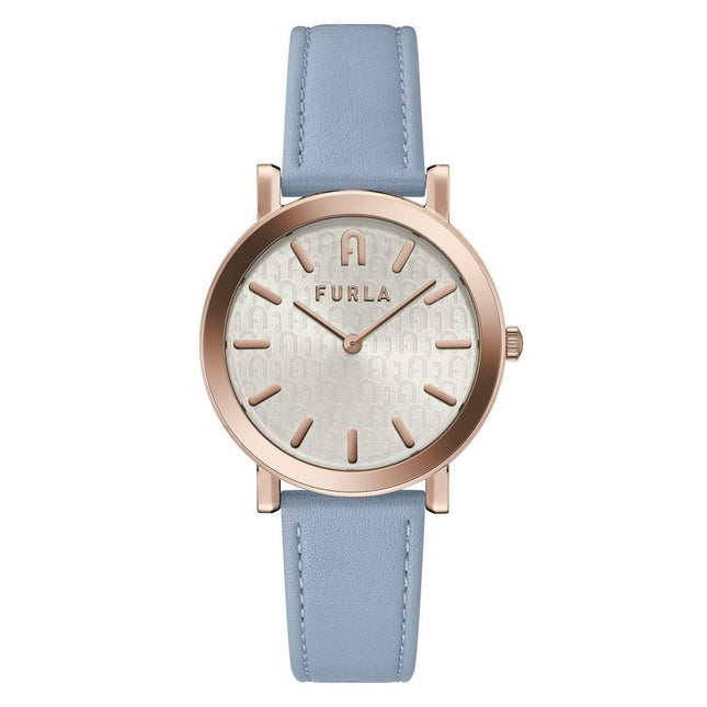 Furla Blue Leather Dress Watch