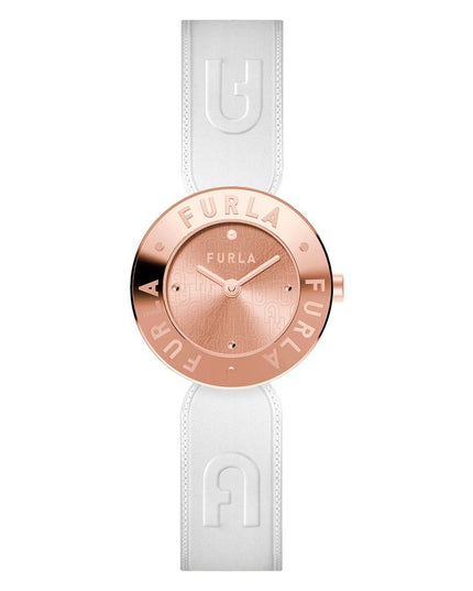 Furla White Leather Dress Watch