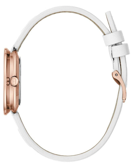 Furla White Leather Dress Watch