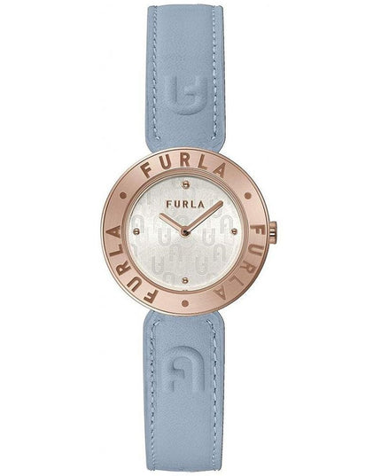 Furla Blue Leather Dress Watch