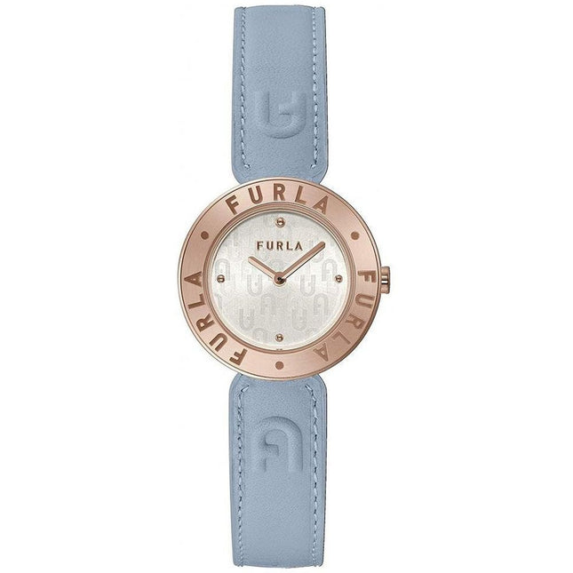 Furla Blue Leather Dress Watch