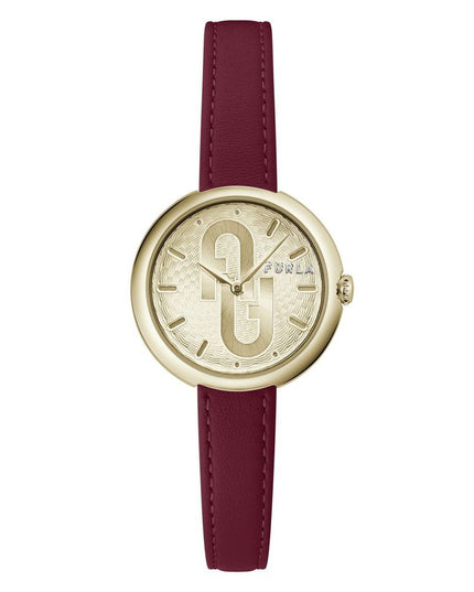 Furla Red Leather Dress Watch