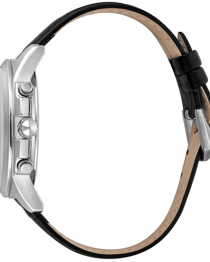 Just Cavalli Black Leather Dress Watch