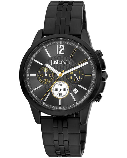 Just Cavalli Black Stainless Steel Dress Watch