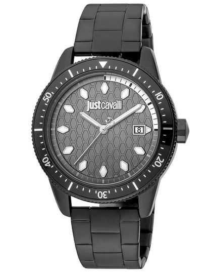 Just Cavalli Black Stainless Steel Dress Watch