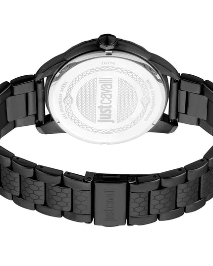 Just Cavalli Black Stainless Steel Dress Watch