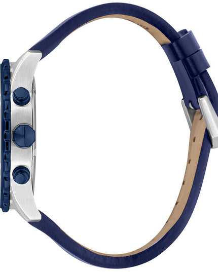 Just Cavalli Blue Leather Sport Watch