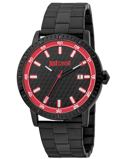 Just Cavalli Black Stainless Steel Dress Watch
