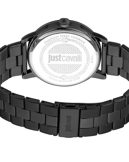Just Cavalli Black Stainless Steel Dress Watch