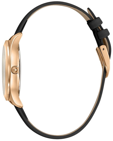 Just Cavalli Black Leather Dress Watch