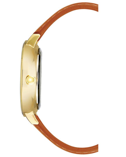 Nine West Brown Leather Dress Watch