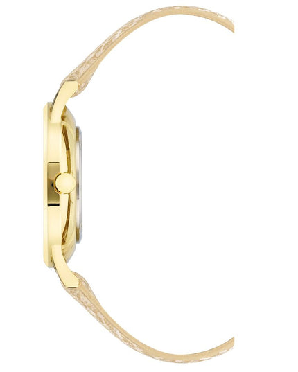 Nine West Beige Leather Dress Watch