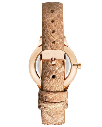 Nine West Multicolor Leather Dress Watch